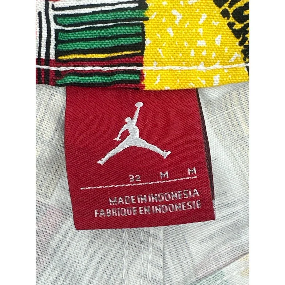 Air Jordan Mens M 32 Multicolor Graphic Denim Shorts Woven Streetwear